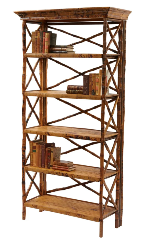 Burnt Tortoise Bamboo Bookshelf