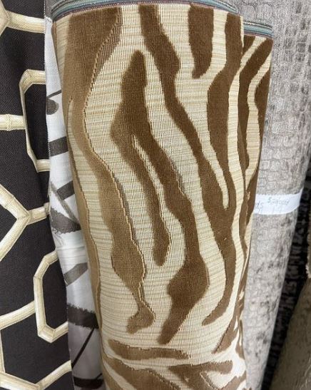 Brown Zebra Cut Velvet