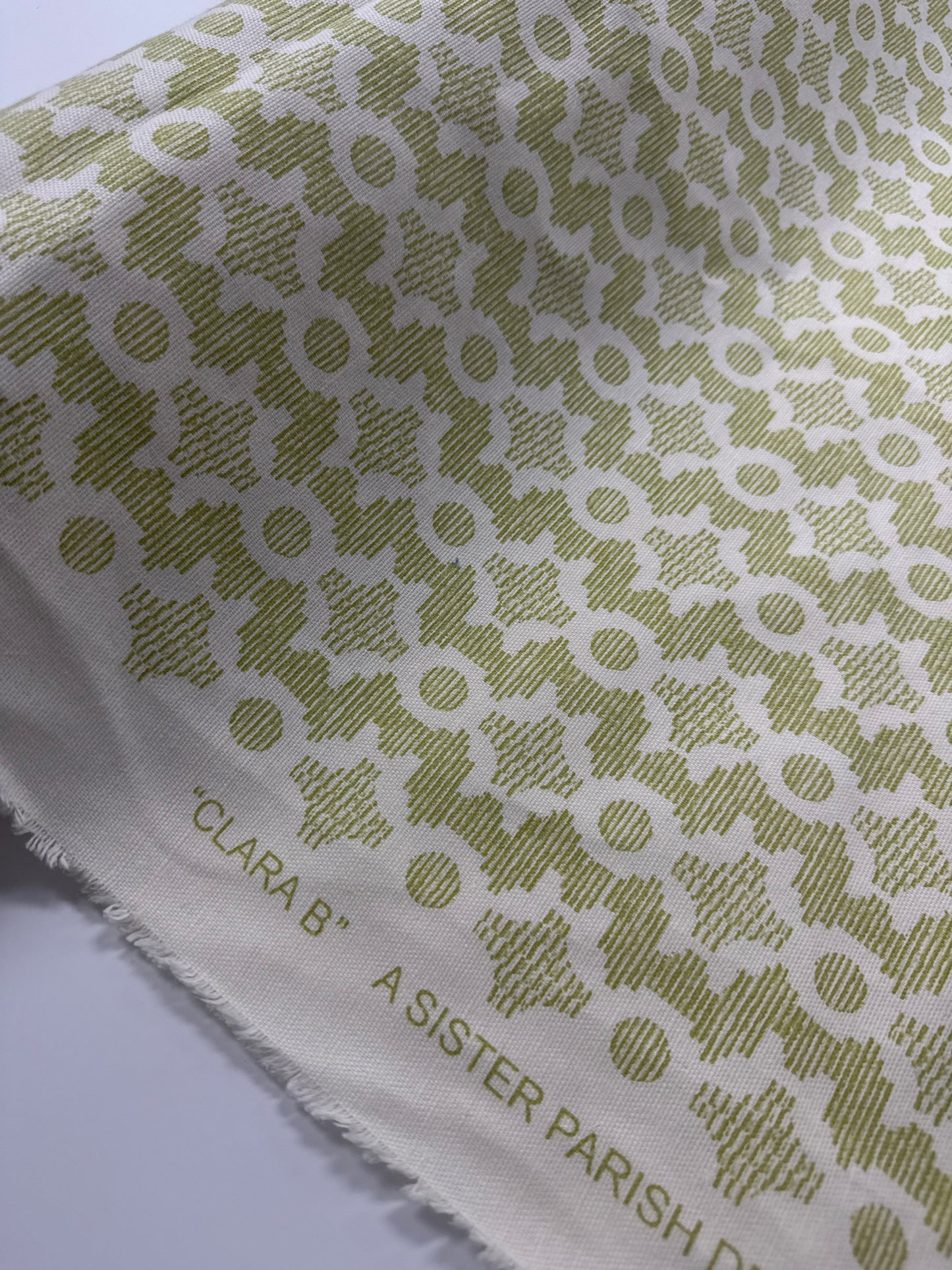 Sister Parrish, Clara B, green,  by the yard