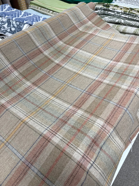 Colefax & Fowler, Galloway plaid, wool, by the yard