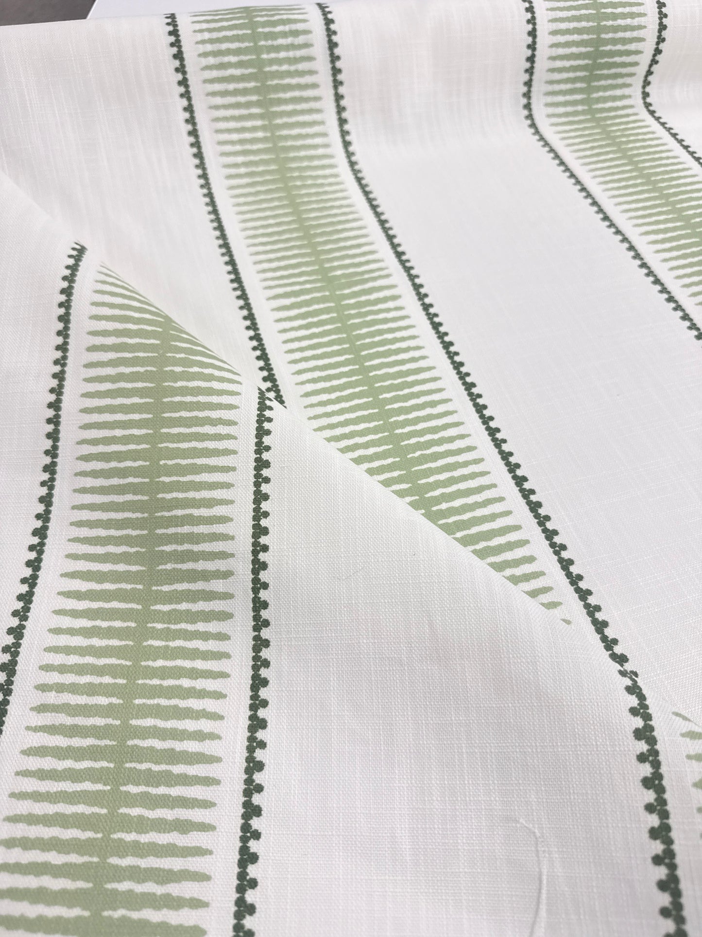 Kavet, green stripe, 1.25 yards