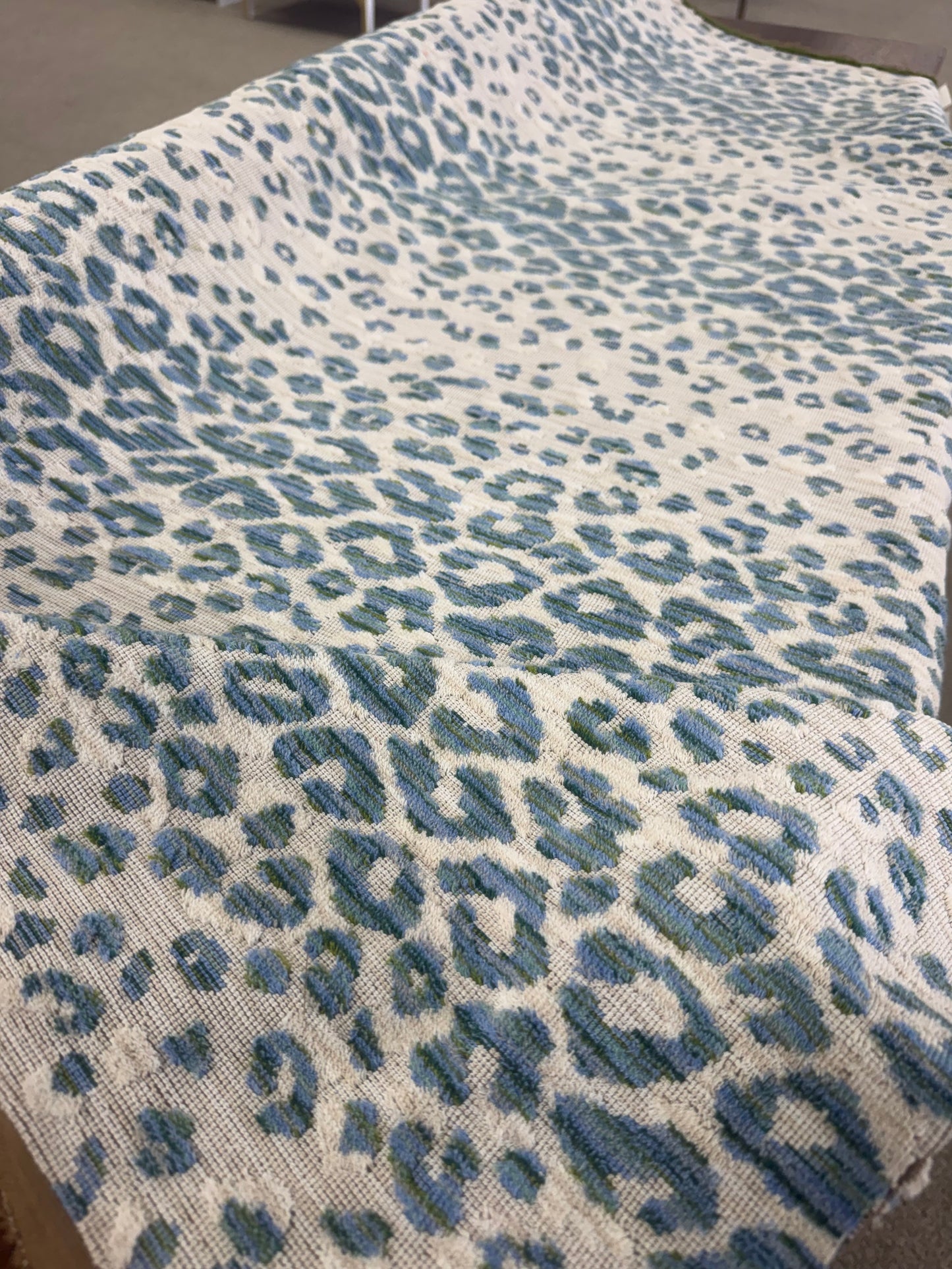 Blue and Green animal print 1.7 Yards