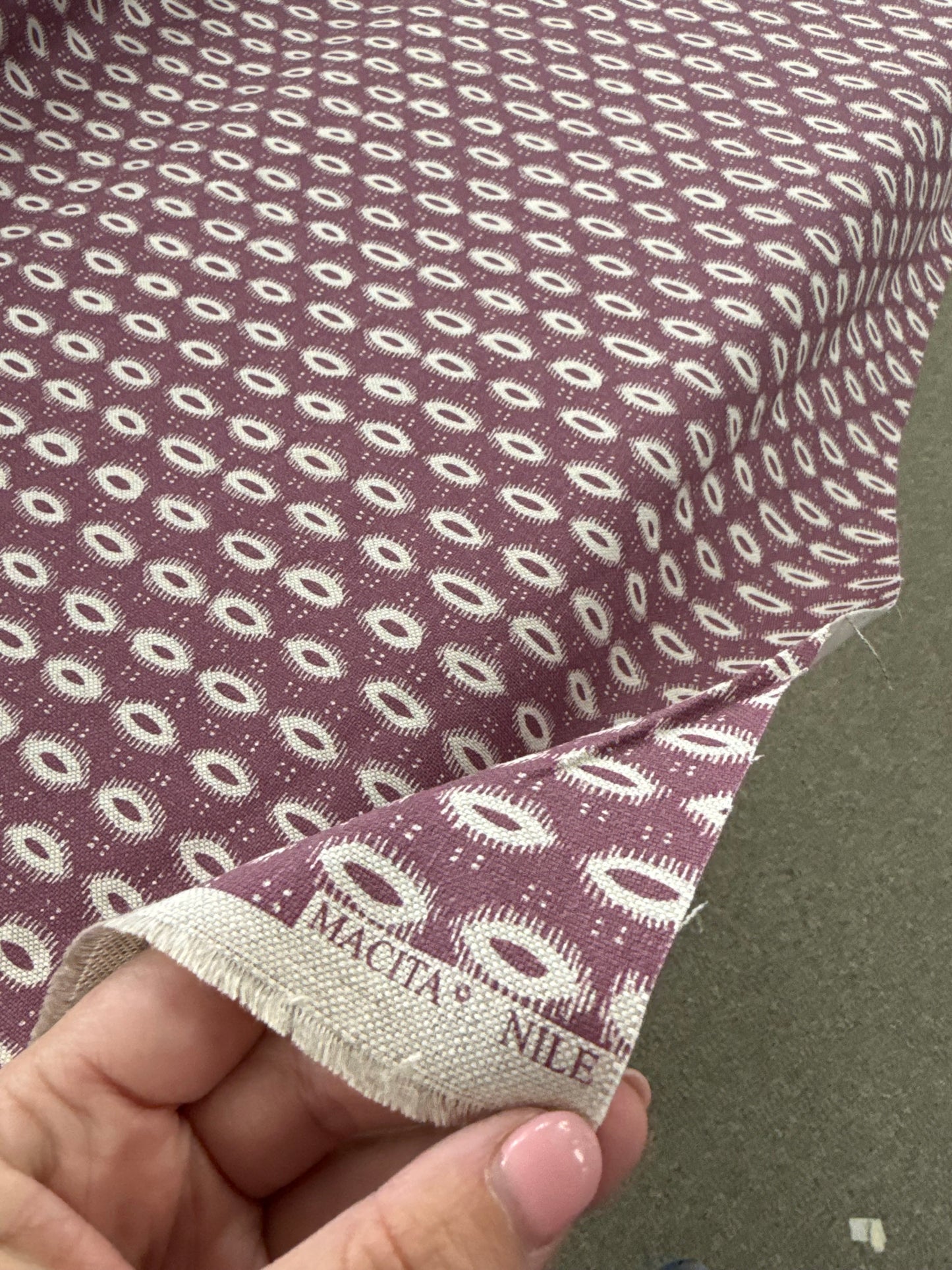 Nile and York, macita, purple, 2.7 yards