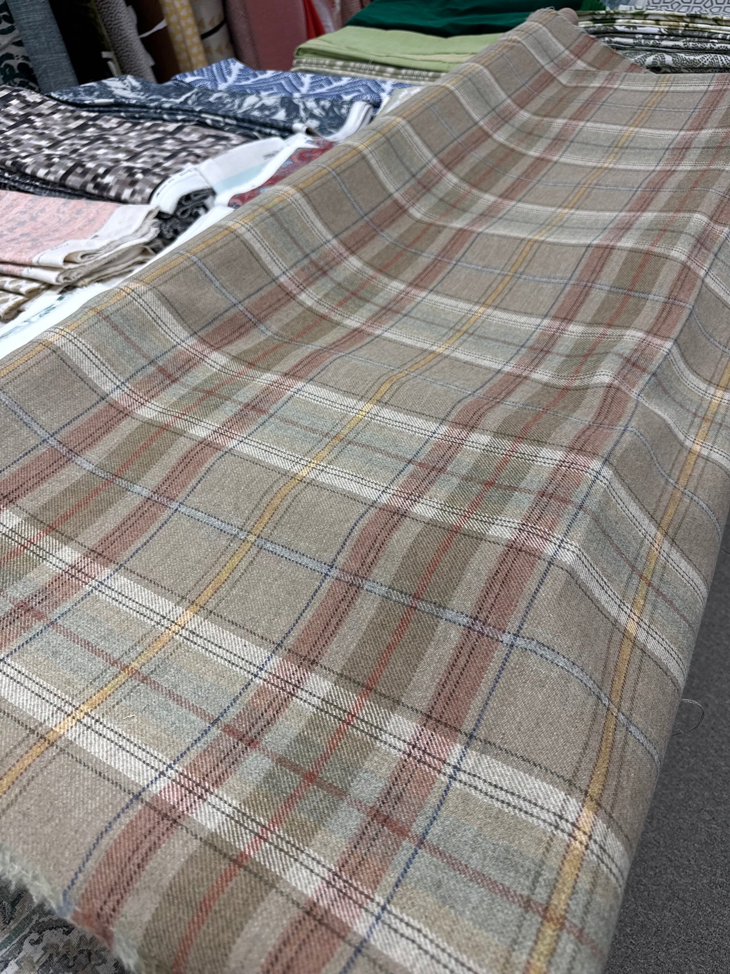 Colefax & Fowler, Galloway plaid, wool, by the yard