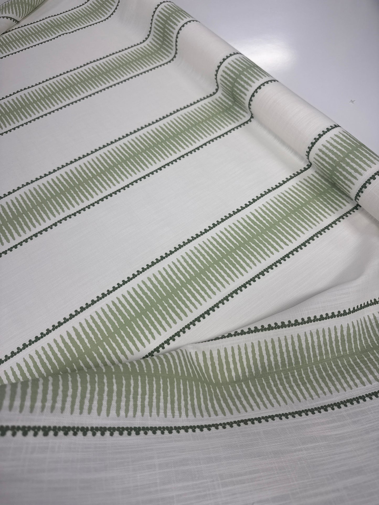 Kavet, green stripe, 1.25 yards