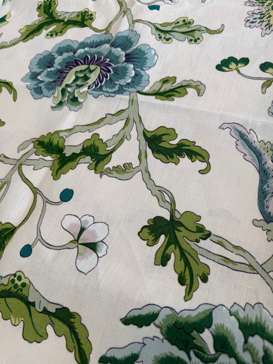 Brunschwig and Fils creation chotard Green and Purple 1 Yards