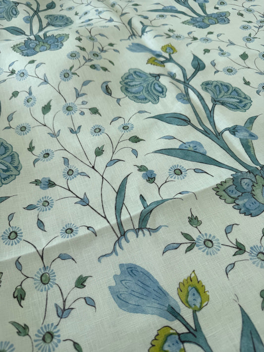 Schumacher Khilana Floral Peacock 1.5 Yards