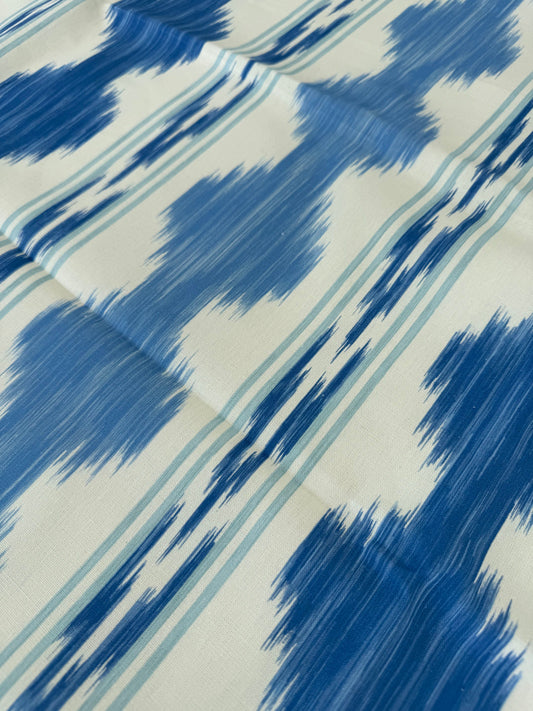 Brunschwig and Fils Avera Print Canton/Sky 1.5 Yards