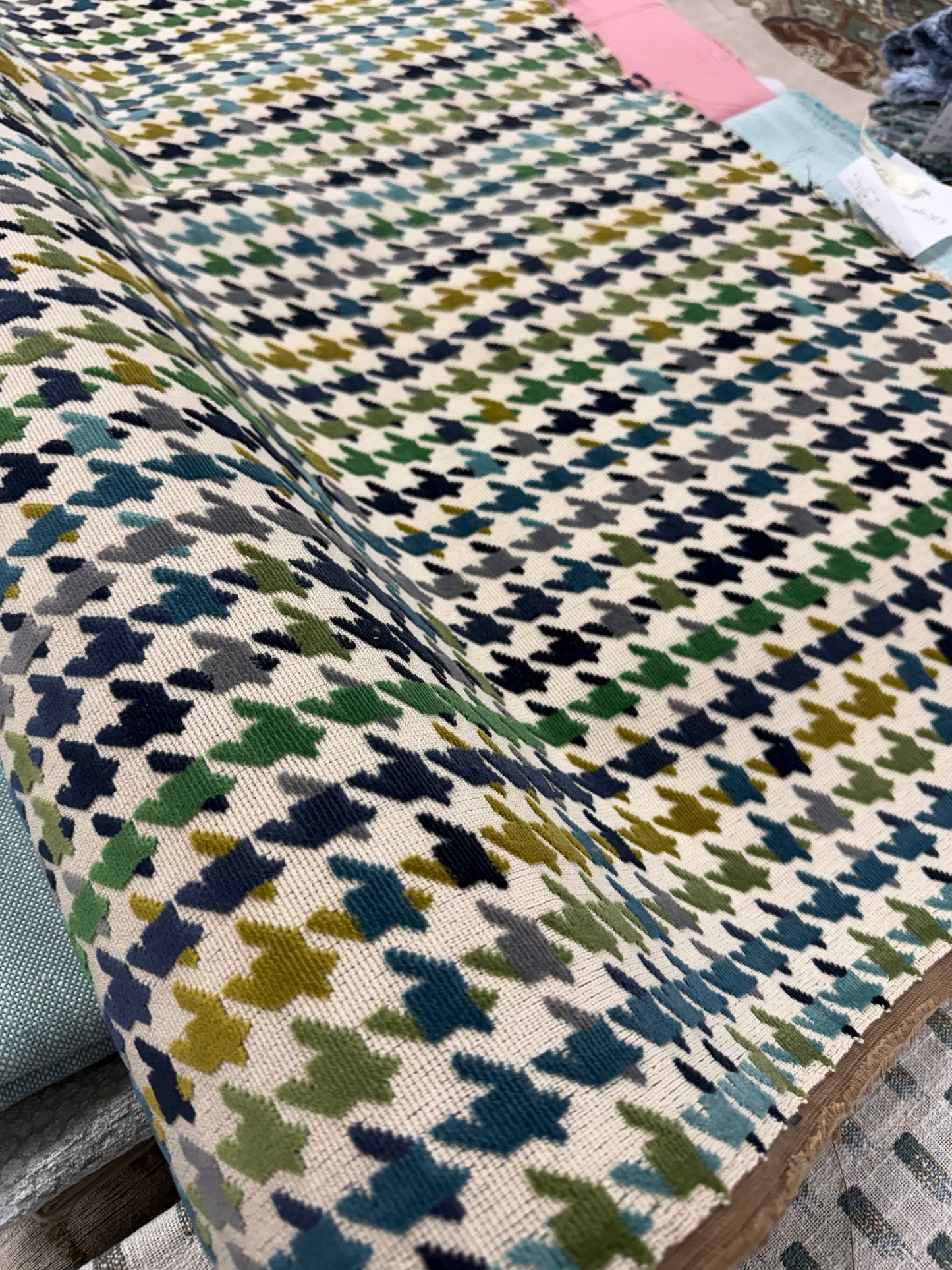 Kravet, Dress Code, Velvet Houndstooth, 2.5 Yards All