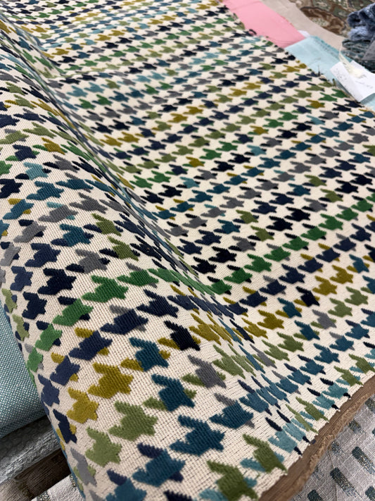 Kravet, Dress Code, Velvet Houndstooth, 1 Yard All