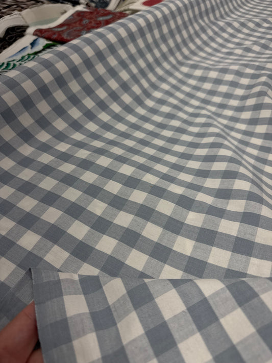 Blue plaid, 3.4 yards