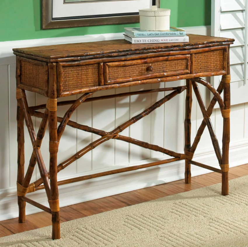 Burnt Tortoise bamboo English Console – Winston's Collection