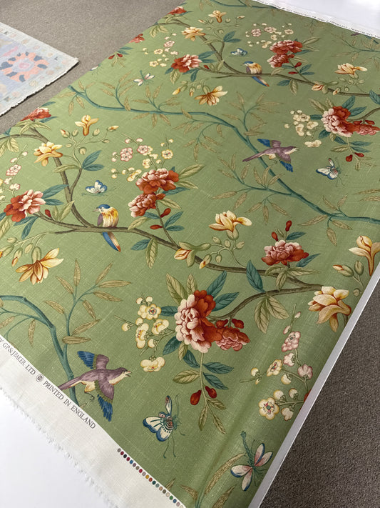 GP & J Baker, peony and blossom, 2-1/8 yards