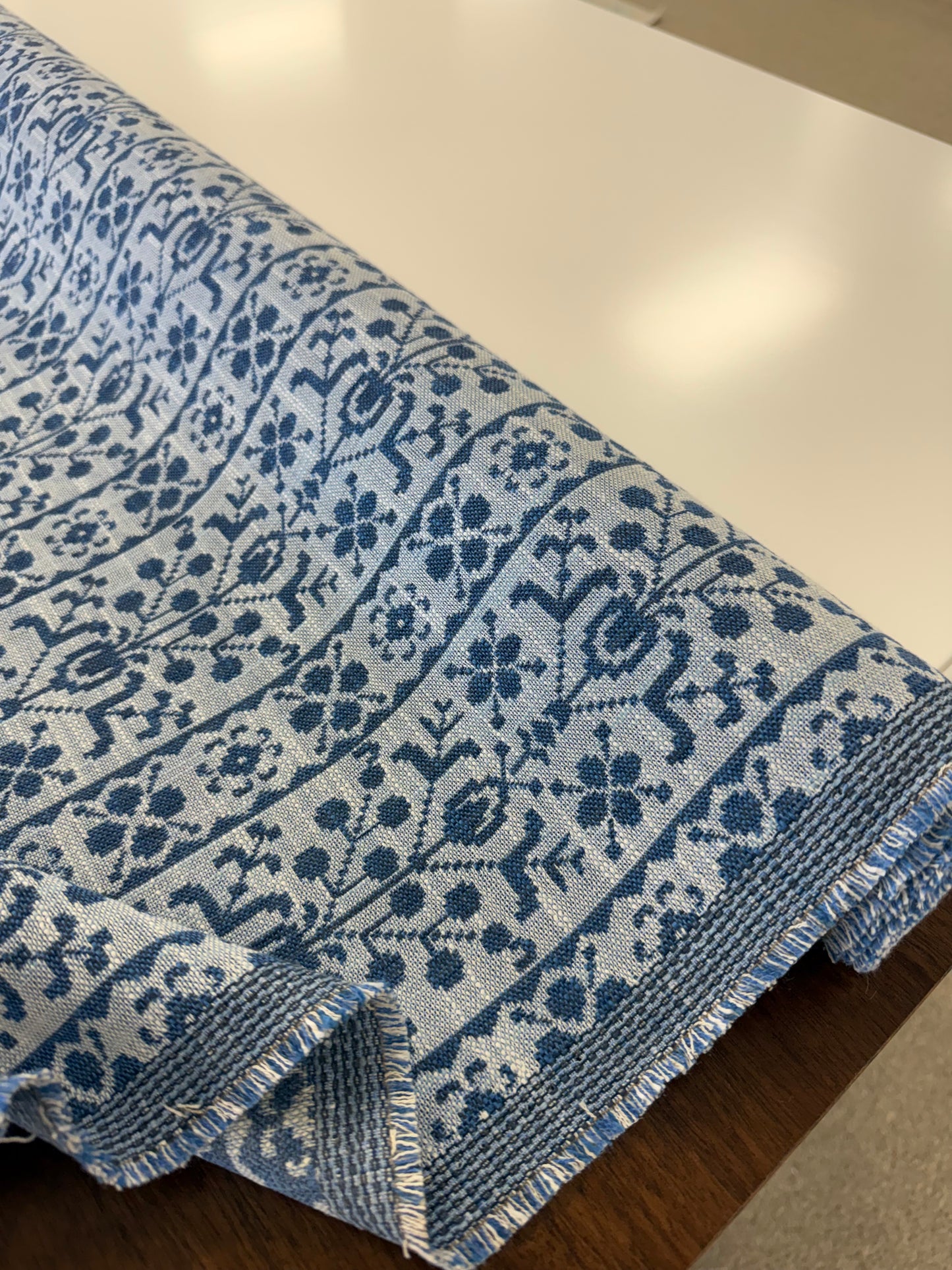 Sister Parrish, Georgina Performance Fabric, blue, 2.4 yards