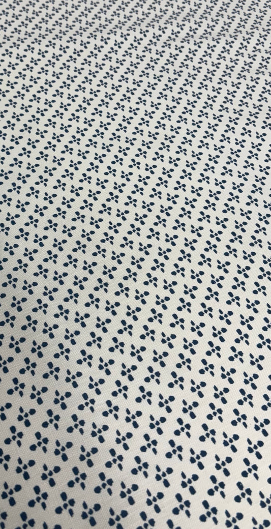 Navy and white fabric, 3.25 yards