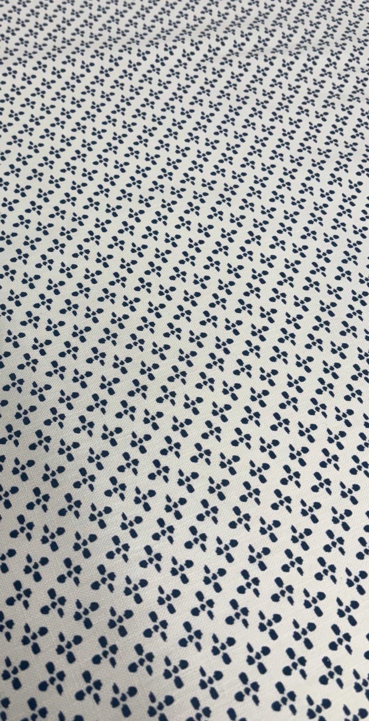 Navy and white fabric, 3.25 yards