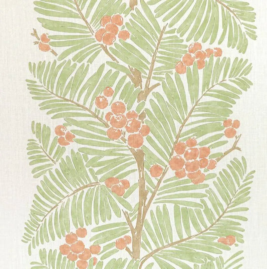 Brunschwig & Fils, Palmar Print Spice Fabric, 3.2 yards