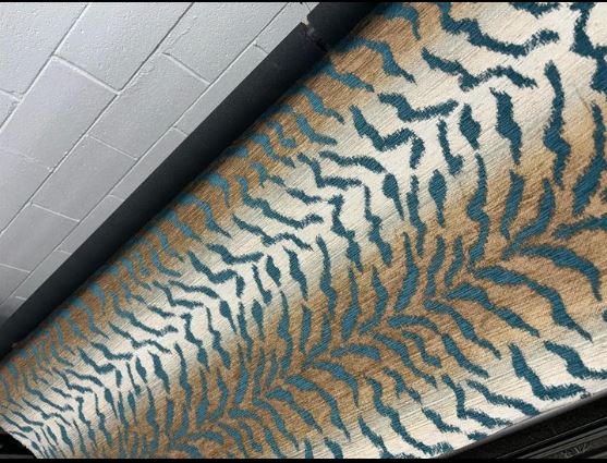 Kravet Blue And Tan Tiger