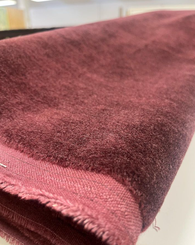 Mohair Dark Maroon Velvet