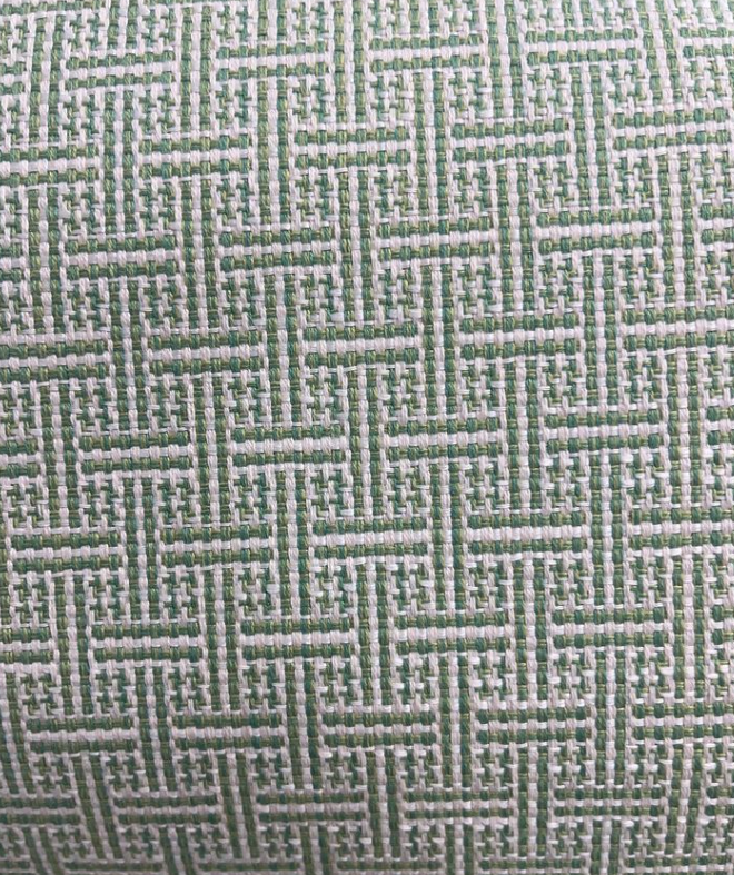 Schumacher indoor/outdoor green Brickell fabric