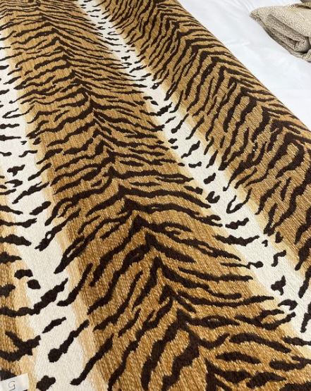 Tiger chenille fabric