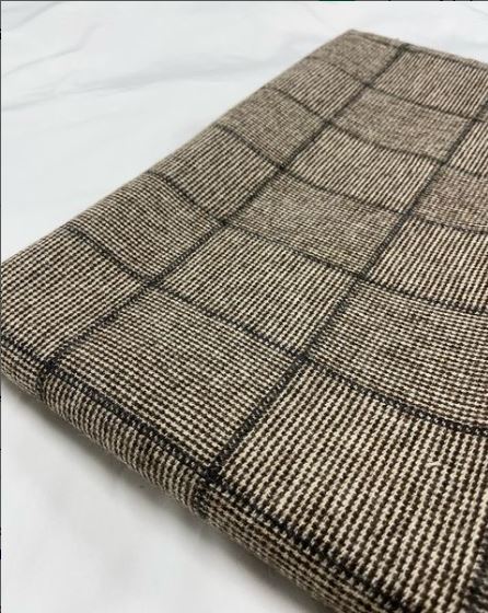 Wool Brown and white check